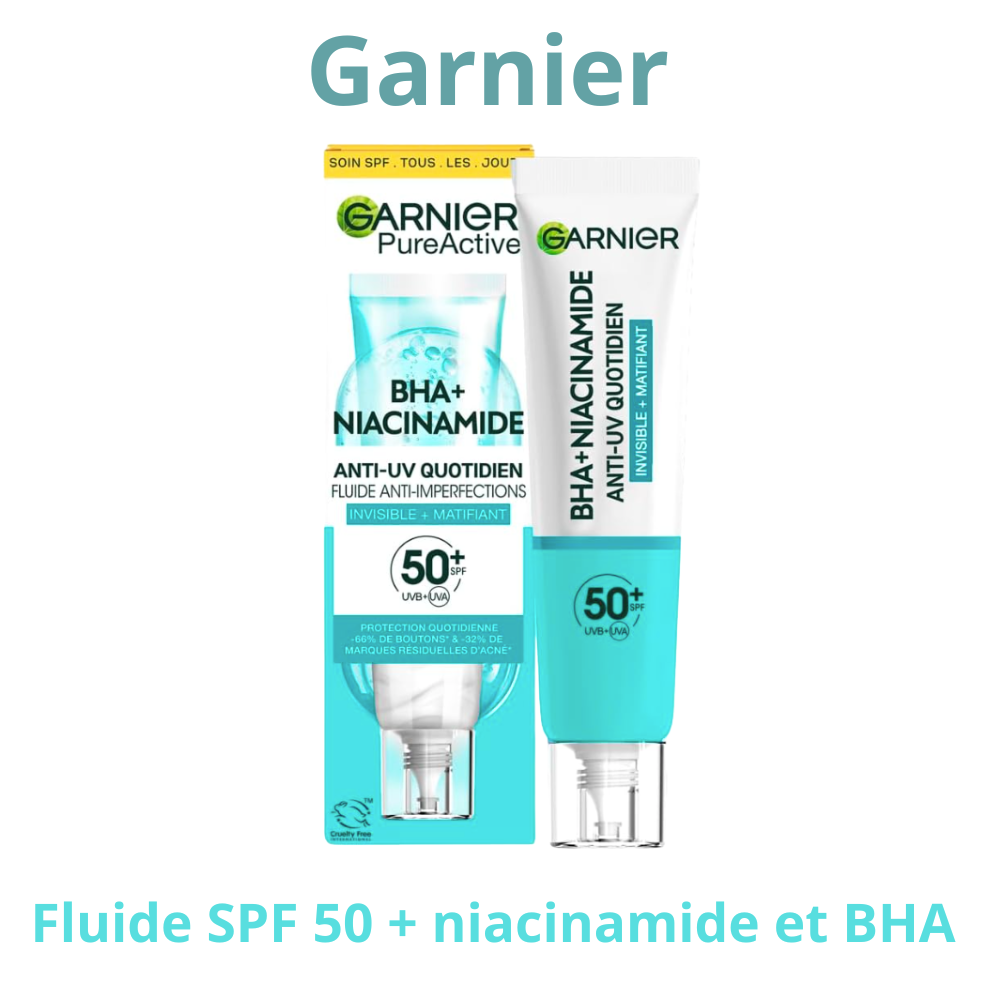 Test Garnier SPF 50+ Niacinamide et BHA