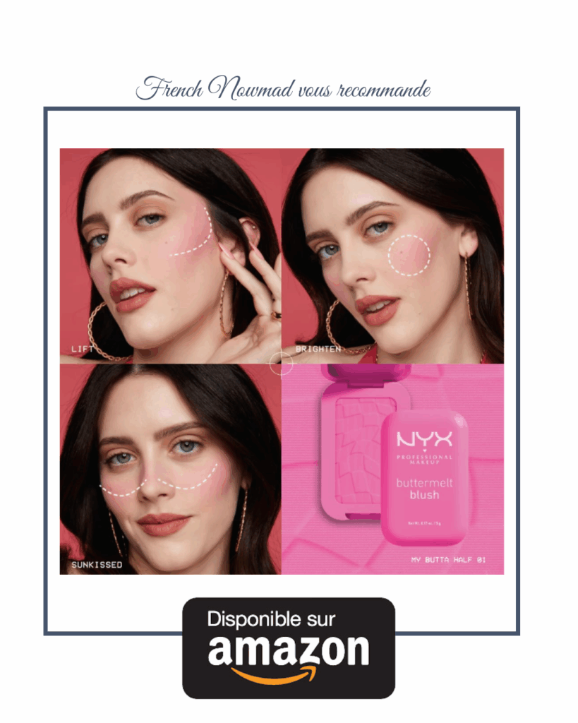 Fard poudre de NYX rose pour mettre en valeur votre make up Lilas