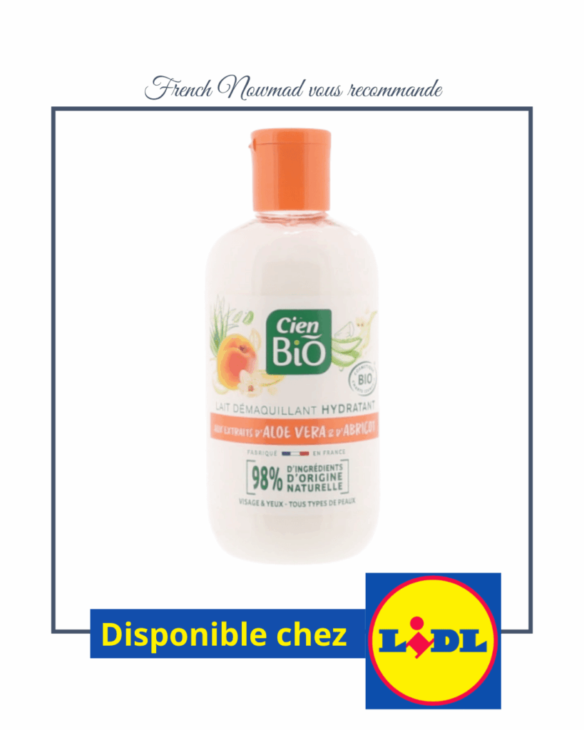 Pour les peaux sèches, ce démaquillant doux Bio de Lidl sera parfait. 