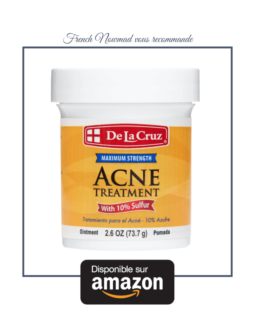Skincare anti-imperfections au soufre de la marque De la Cruz